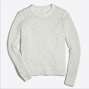 NWOT J.Crew Factory Metallic Cable Knit Sweater